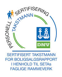 DNV - sertifisert takstmann for boligsalsrapport i henhold til SETAs faglige rammeverk.